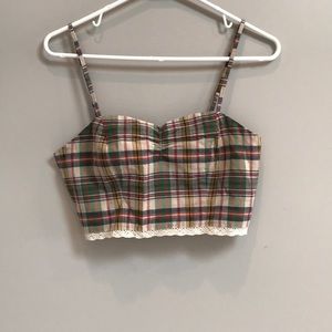 Ralph Lauren plaid crop top.